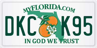 FL license plate DKCK95