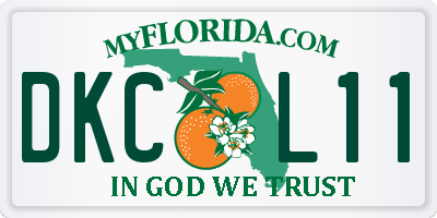 FL license plate DKCL11