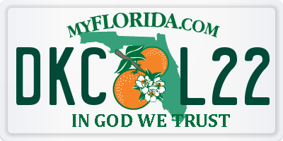 FL license plate DKCL22