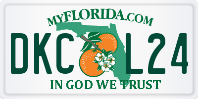 FL license plate DKCL24