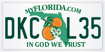 FL license plate DKCL35