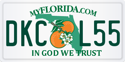 FL license plate DKCL55