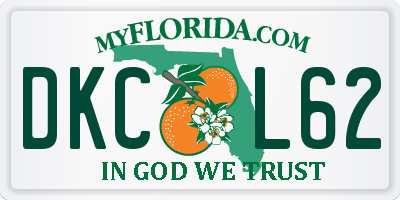 FL license plate DKCL62