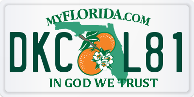 FL license plate DKCL81