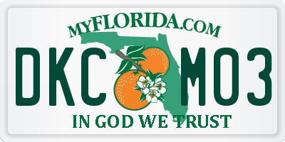 FL license plate DKCM03
