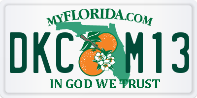 FL license plate DKCM13