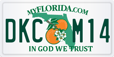 FL license plate DKCM14