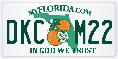 FL license plate DKCM22