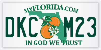 FL license plate DKCM23