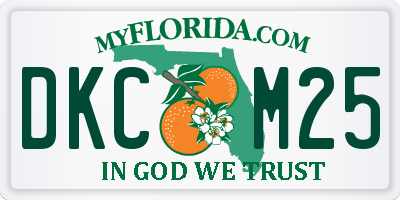 FL license plate DKCM25