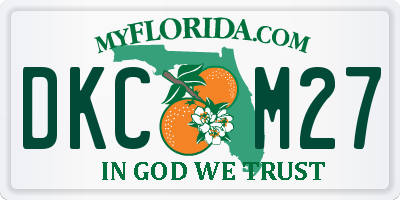 FL license plate DKCM27