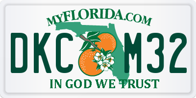 FL license plate DKCM32