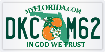 FL license plate DKCM62