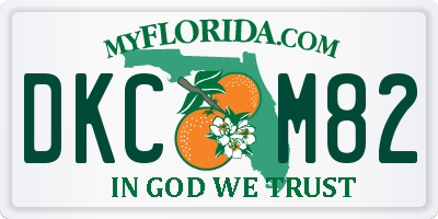 FL license plate DKCM82
