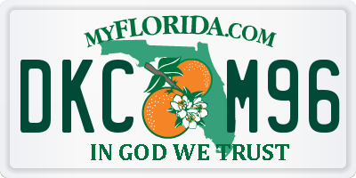 FL license plate DKCM96