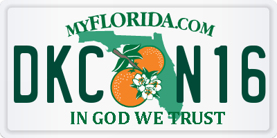 FL license plate DKCN16