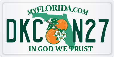 FL license plate DKCN27
