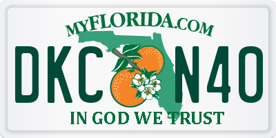 FL license plate DKCN40