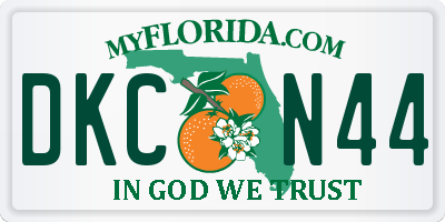 FL license plate DKCN44