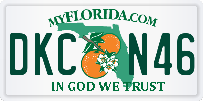 FL license plate DKCN46