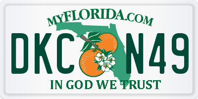 FL license plate DKCN49