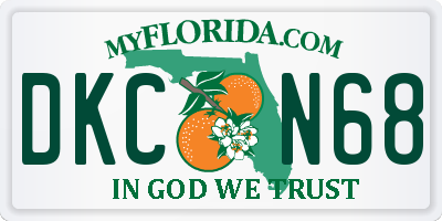 FL license plate DKCN68