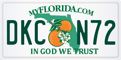 FL license plate DKCN72