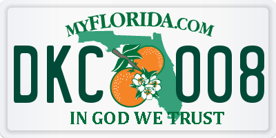 FL license plate DKCO08