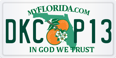 FL license plate DKCP13