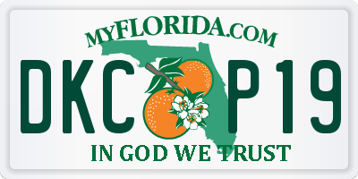 FL license plate DKCP19