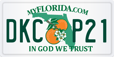 FL license plate DKCP21