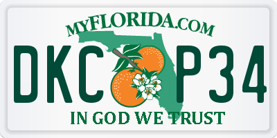 FL license plate DKCP34