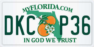 FL license plate DKCP36