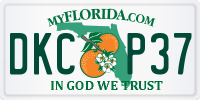 FL license plate DKCP37