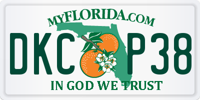 FL license plate DKCP38