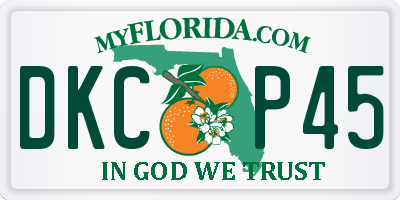 FL license plate DKCP45