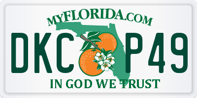 FL license plate DKCP49