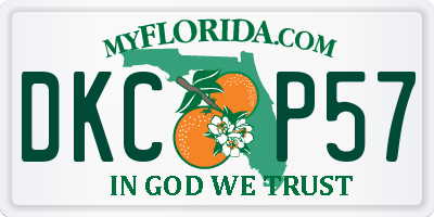 FL license plate DKCP57