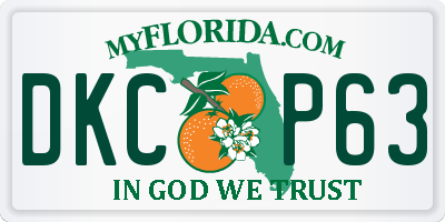 FL license plate DKCP63