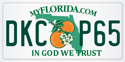 FL license plate DKCP65