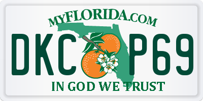 FL license plate DKCP69