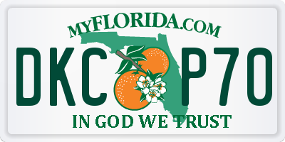FL license plate DKCP70