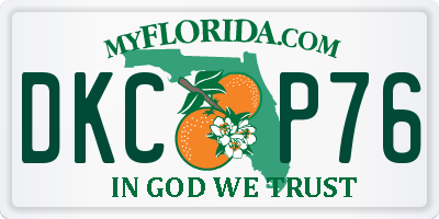 FL license plate DKCP76