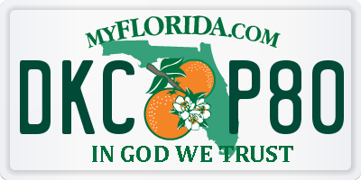 FL license plate DKCP80