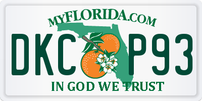 FL license plate DKCP93