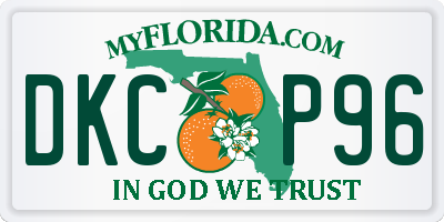 FL license plate DKCP96