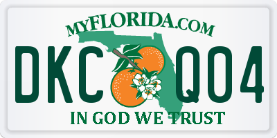 FL license plate DKCQ04