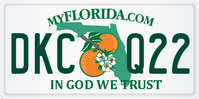 FL license plate DKCQ22