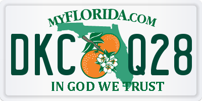 FL license plate DKCQ28
