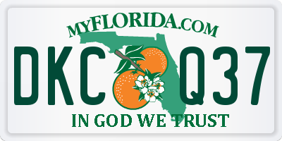 FL license plate DKCQ37